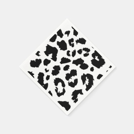 SERVIETTE EN PAPIER EMPREINTE DE LÉOPARD NOIR (Coin)