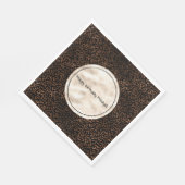 Serviette En Papier Empreinte de léopard noir Brown Glam (Coin)