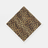 Serviette En Papier Empreinte de léopard noir Brown or (Coin)
