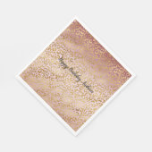 Serviette En Papier Empreinte de léopard Ombre or rose (Coin)