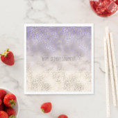 Serviette En Papier Empreinte de léopard Ombre or violet fille (En situation)