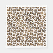 Serviette En Papier Empreinte de léopard Parties scintillant or (Devant)