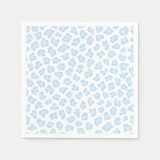 Serviette En Papier Empreinte de léopard Pastel Blue Sweet Boy Amoureu (Devant)