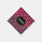 Serviette En Papier Empreinte de léopard pourpre (Coin)