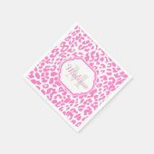 Serviette En Papier Empreinte de léopard rose (Coin)