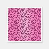 Serviette En Papier Empreinte de léopard rose élégant (Devant)