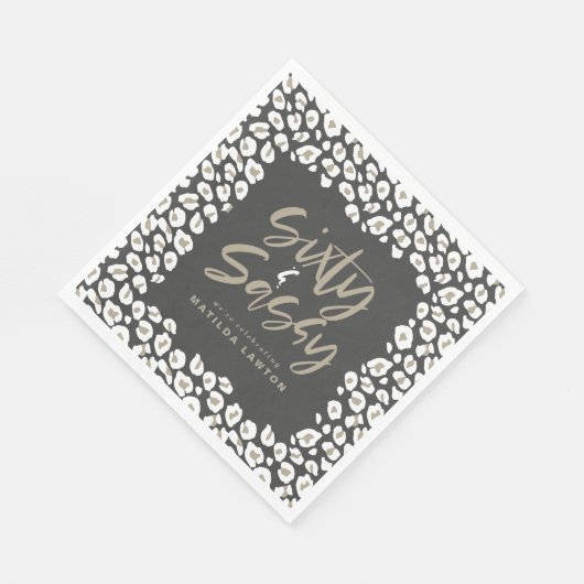 Serviette En Papier empreinte de léopard soixante et sassy party moder (Coin)