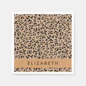 Serviette En Papier Empreinte de léopard, Spots, Leopard Brown, Votre  (Devant)