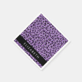 Serviette En Papier Empreinte de léopard, Spots, Leopard Violet, Votre (Coin)