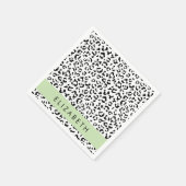 Serviette En Papier Empreinte de léopard, Spots, Noir Et Blanc, Votre  (Coin)