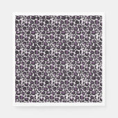 Serviette En Papier Empreinte de léopard violet noir (Devant)