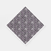 Serviette En Papier Empreinte de léopard violet noir (Coin)