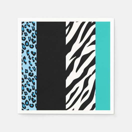 Serviette En Papier Empreinte de léopard, Zebra Print, Poster de anima (Devant)