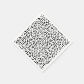 Serviette En Papier Empreinte de léopard, Zones Léopard, Noir Et Blanc (Coin)