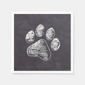 Serviette En Papier Empreinte de patte Chalkboard - Pawty Chiot - Anni (Devant)