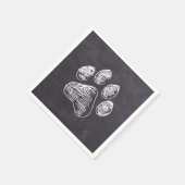 Serviette En Papier Empreinte de patte Chalkboard - Pawty Chiot - Anni (Coin)