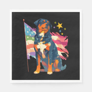 Serviette En Papier Empreinte de patte Love Dog Citation Art pour les