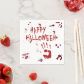 Serviette En Papier Empreinte sanglante Halloween - Papier (En situation)