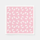 Serviette En Papier Empreintes Bébé, Pied Bébé, Marches, Fille Rose (Devant)