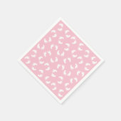 Serviette En Papier Empreintes Bébé, Pied Bébé, Marches, Fille Rose (Coin)