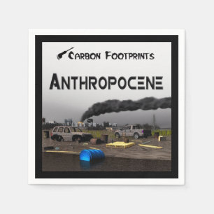 Serviette En Papier Empreintes Carbone - Anthropocène