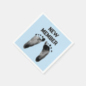 Serviette En Papier Empreintes de bébé garçon sur fond bleu (Coin)