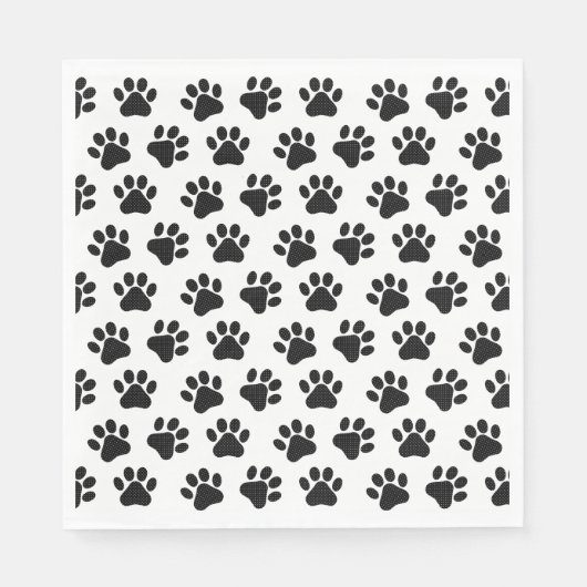 Serviette En Papier Empreintes de pattes Polka Dot (Devant)
