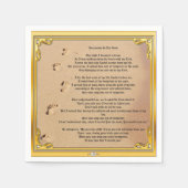 Serviette En Papier Empreintes Papier Napkin Dans Le Sable (Devant)