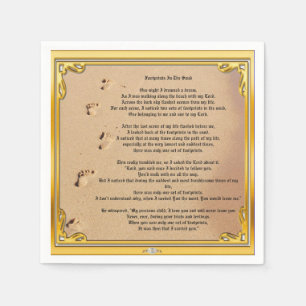 Serviette En Papier Empreintes Papier Napkin Dans Le Sable