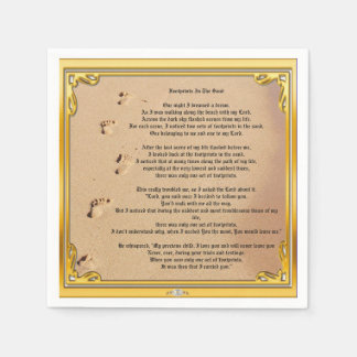 Serviette En Papier Empreintes Papier Napkin Dans Le Sable