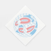 Serviette En Papier Empreintes Sur Un Globe (Coin)