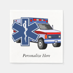 Serviette En Papier EMS Ambulance