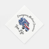 Serviette En Papier EMS Ambulance For Life   (Coin)