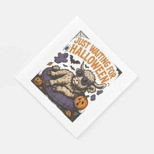 Serviette En Papier En attente de la vache Halloween Highland (Coin)