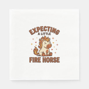 Serviette En Papier En attente d'un petit cheval de feu Vintage Baby S