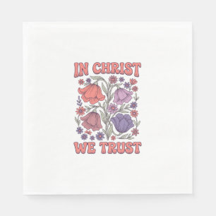 Serviette En Papier En Christ Nous Avons Confiance Design Vectoriel Fl
