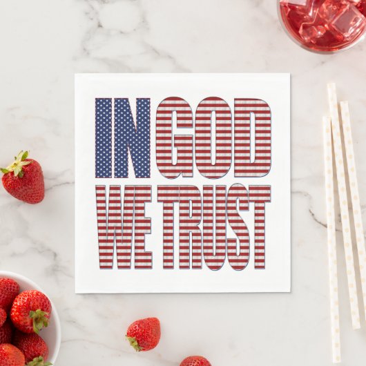 Serviette En Papier En Dieu, nous faisons confiance aux étoiles et aux (En situation)