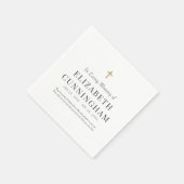 Serviette En Papier En Mémoire Amoureuse Mémorial Croix simple moderne (Coin)