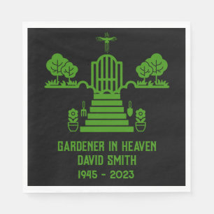 Serviette En Papier En mémoire Bereaver Gardener funérailles