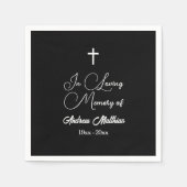 Serviette En Papier En mémoire d'amour Élégant funérailles (Devant)