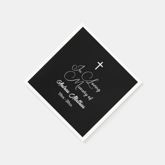 Serviette En Papier En mémoire d'amour Élégant funérailles (Coin)