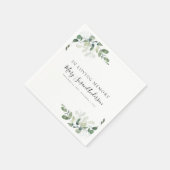 Serviette En Papier En mémoire d'amour Eucalyptus funérailles Mémorial (Coin)