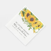 Serviette En Papier En Mémoire d'amour Funérailles florales Réveil (Coin)