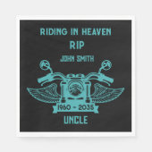 Serviette En Papier En mémoire Motorbike Rider Biker funérailles (Devant)