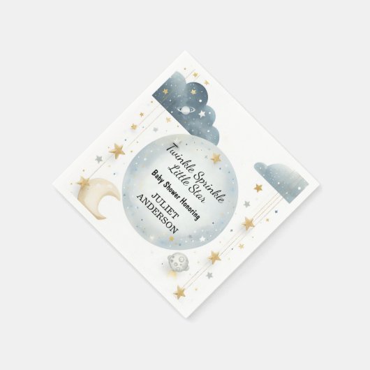 Serviette En Papier En Parties scintillant Twinkle Twinkle Little Star (Coin)