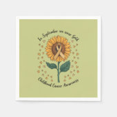 Serviette En Papier En Septembre, Nous Portons Gold Childhood Cancer A (Devant)