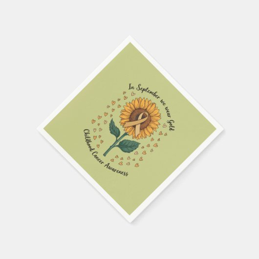 Serviette En Papier En Septembre, Nous Portons Gold Childhood Cancer A (Coin)