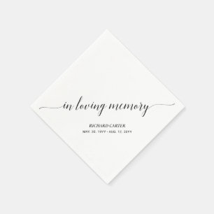 Serviette En Papier En Souvenir Affectueux Élégant Faire-Part de Fun