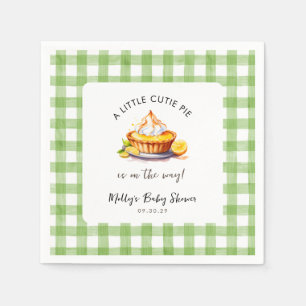Serviette En Papier En vichy Baby shower Little Cutie Pie