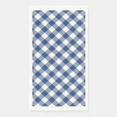 Serviette En Papier En vichy blanc et bleu (Devant)
